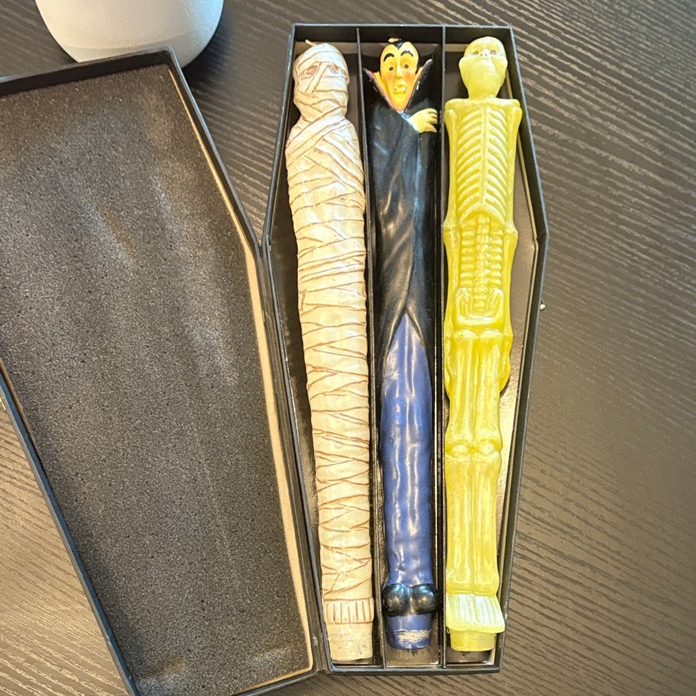 Restoration Hardware Ghoulish Spooky-Creepy Tapers Set of Six - Picture 4 of 8
